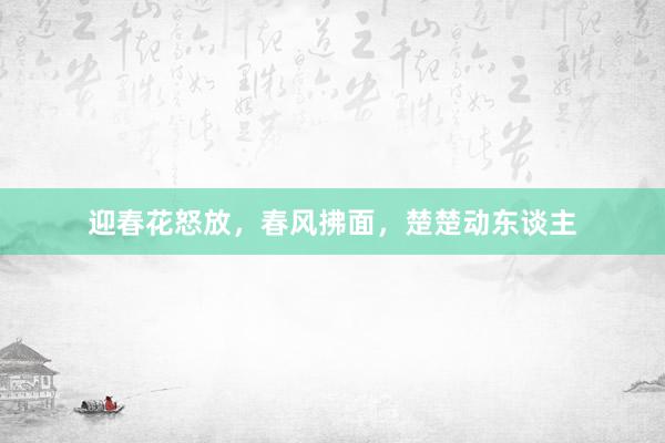 迎春花怒放，春风拂面，楚楚动东谈主